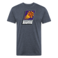 Phx Suns Slant Cotton/Poly T-Shirt by Next Level - heather navy