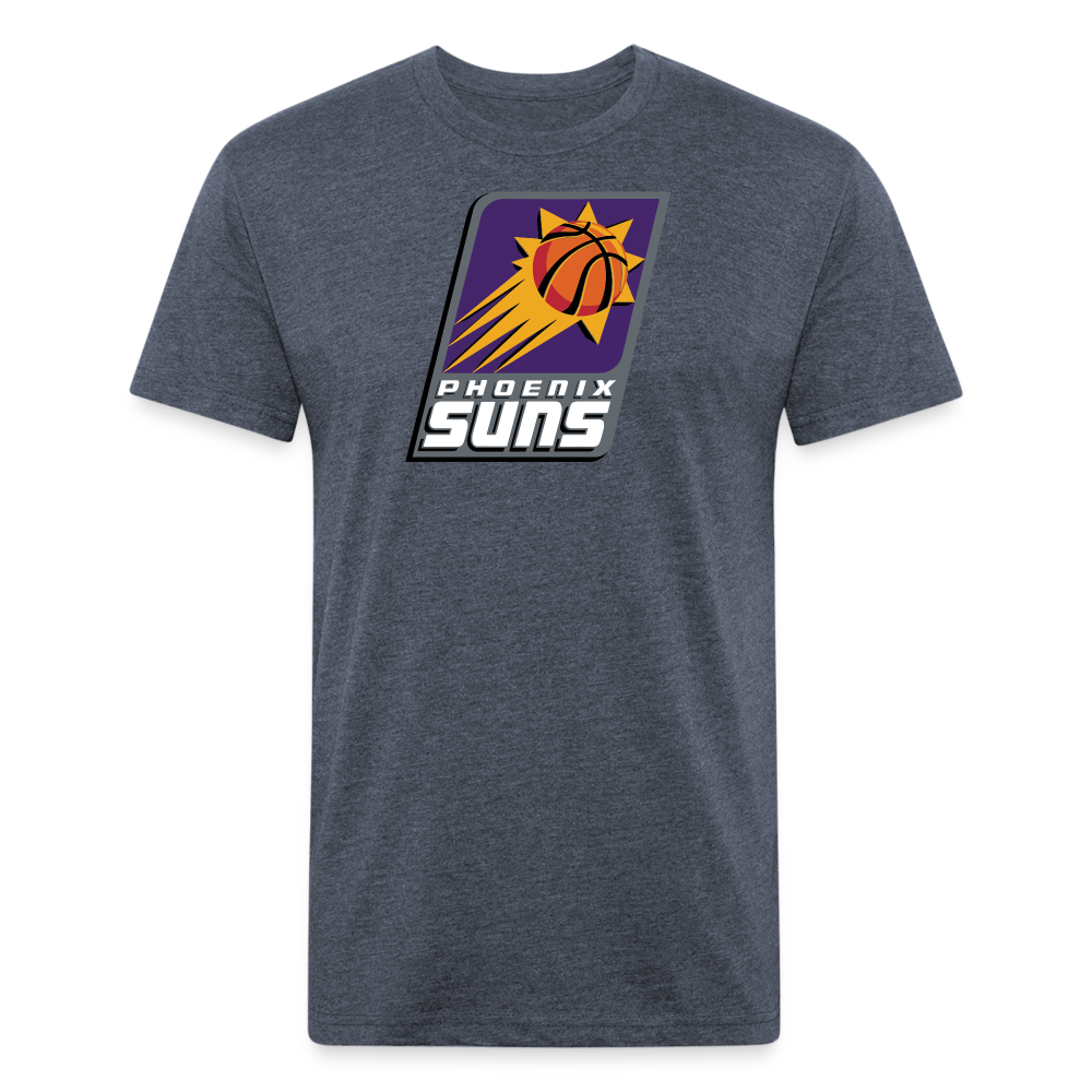 Phx Suns Slant Cotton/Poly T-Shirt by Next Level - heather navy