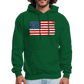 American Flag Color / Multi Men's Hoodie - forest green