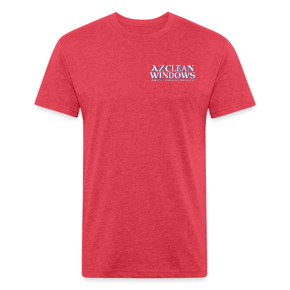 Az Clean NEW* Fitted Cotton/Poly T-Shirt by Next Level - heather red