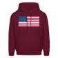 American Flag Color Men's Hoodie - burgundy