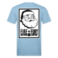 Fire + Fury Santa Cotton/Poly T-Shirt by Next Level - heather blue
