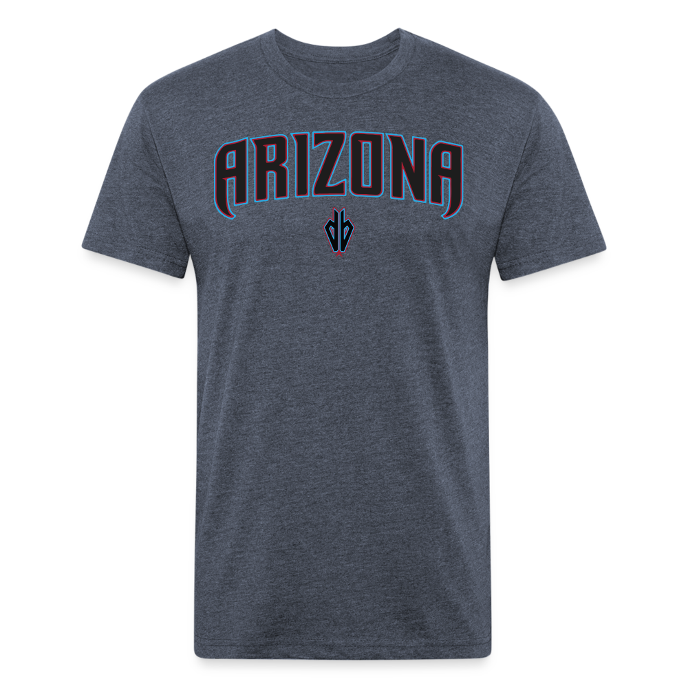 D Backs Teal ARIZONA Front Cotton/Poly T-Shirt by Next Level - heather navy
