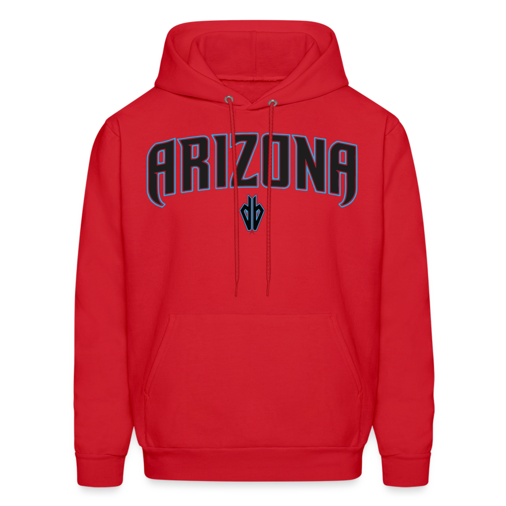 D Backs Teal Men's Hoodie - red