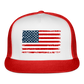 American Flag Color / Multi Trucker Hat - white/red