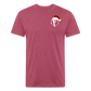 Fire + Fury Santa Cotton/Poly T-Shirt by Next Level - heather burgundy