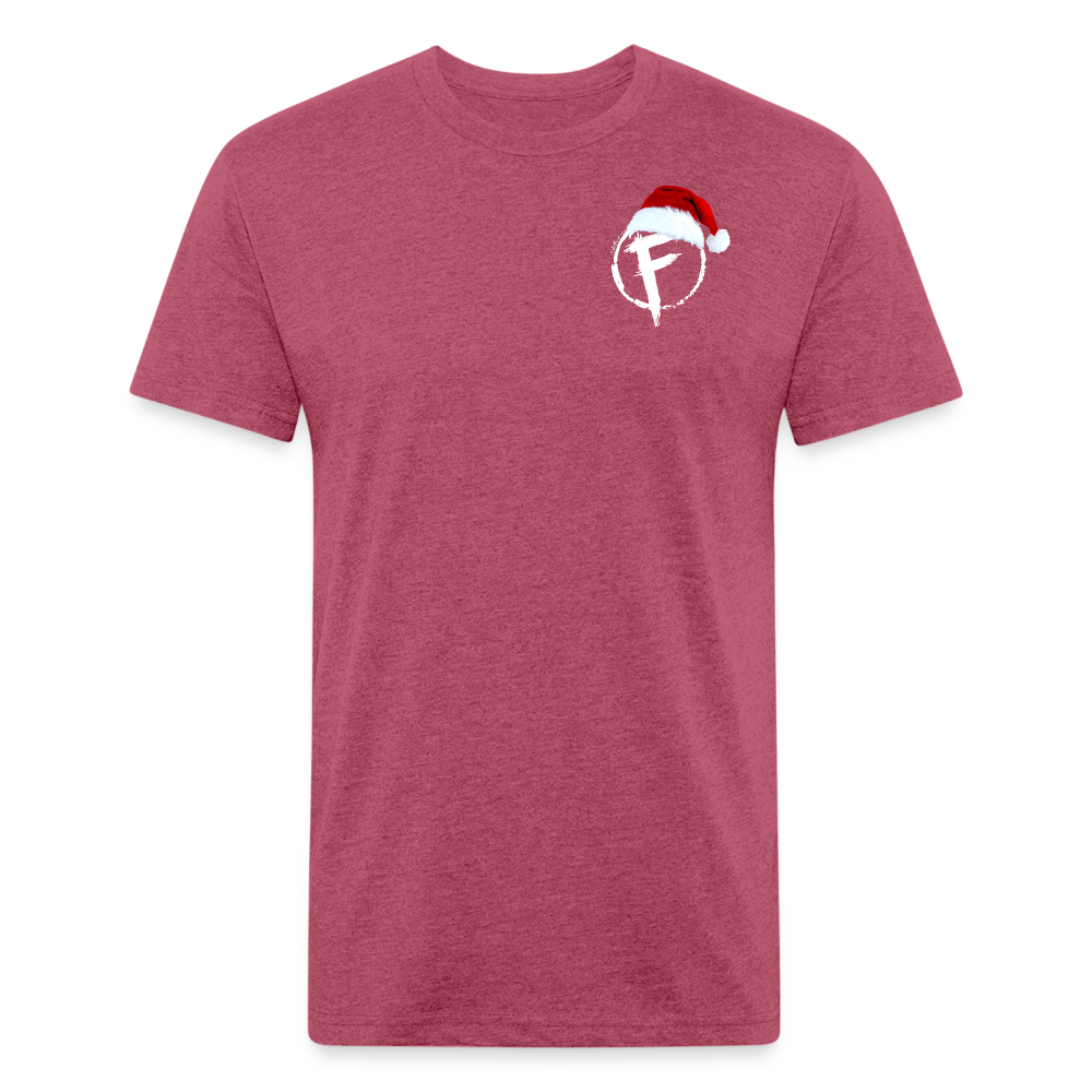 Fire + Fury Santa Cotton/Poly T-Shirt by Next Level - heather burgundy