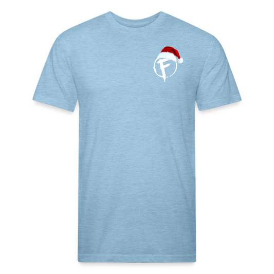 Fire + Fury Santa Cotton/Poly T-Shirt by Next Level - heather blue