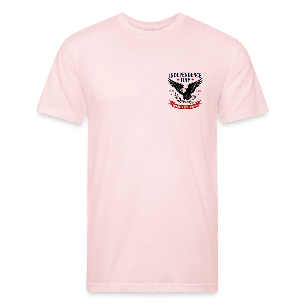 250 America Circle Fitted Cotton/Poly T-Shirt by Next Level - blush pink 
