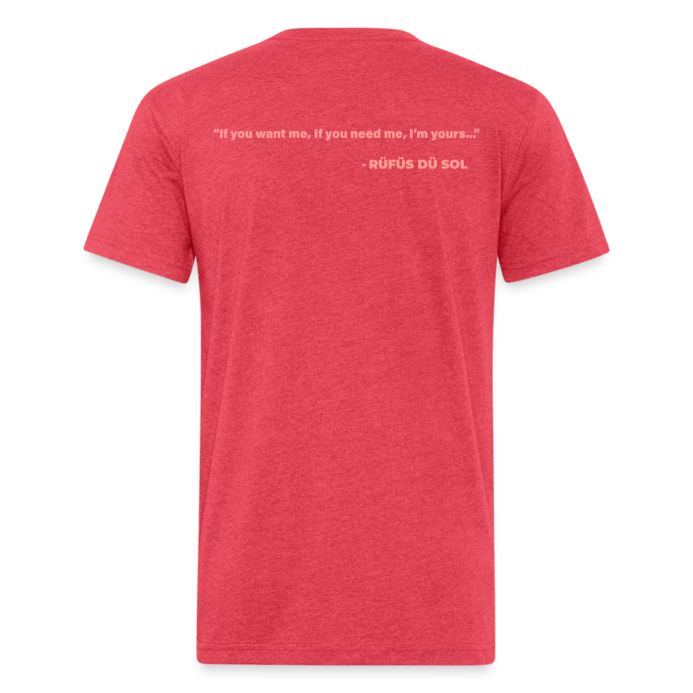 Rufus D 1 Fitted Cotton/Poly T-Shirt by Next Level - heather red