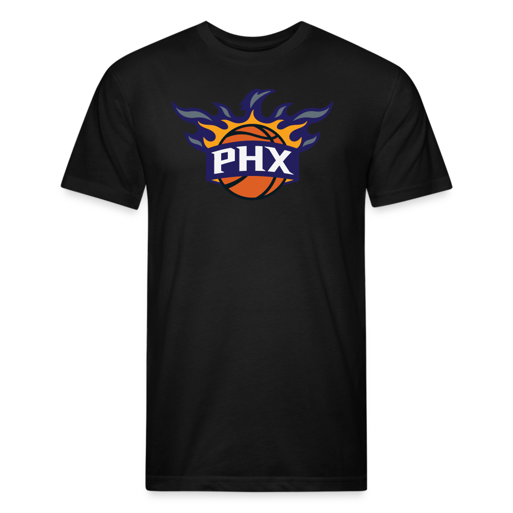 Phx Suns Flames Cotton/Poly T-Shirt by Next Level - black