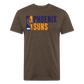 Phx Suns Old Block Cotton/Poly T-Shirt by Next Level - heather espresso