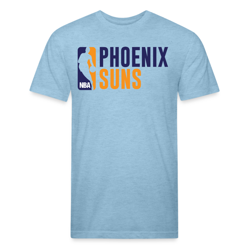 Phx Suns Old Block Cotton/Poly T-Shirt by Next Level - heather blue