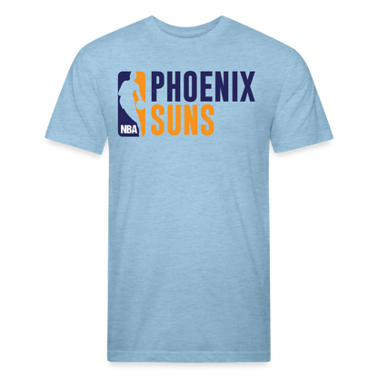Phx Suns Old Block Cotton/Poly T-Shirt by Next Level - heather blue