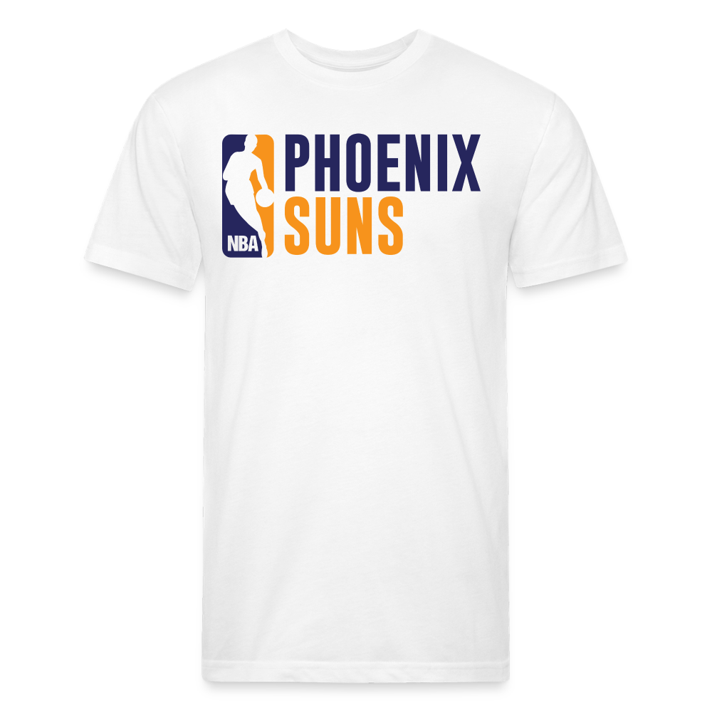 Phx Suns Old Block Cotton/Poly T-Shirt by Next Level - white