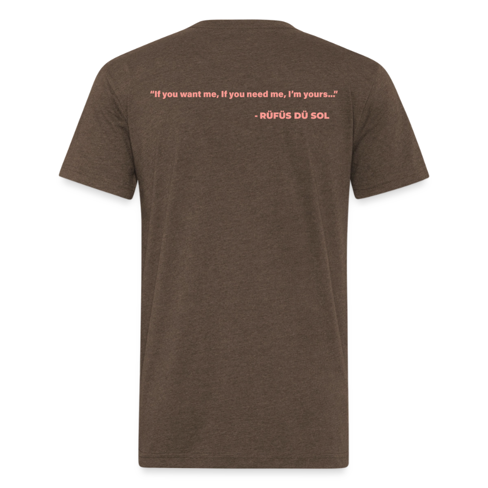 Rufus D 1 Fitted Cotton/Poly T-Shirt by Next Level - heather espresso