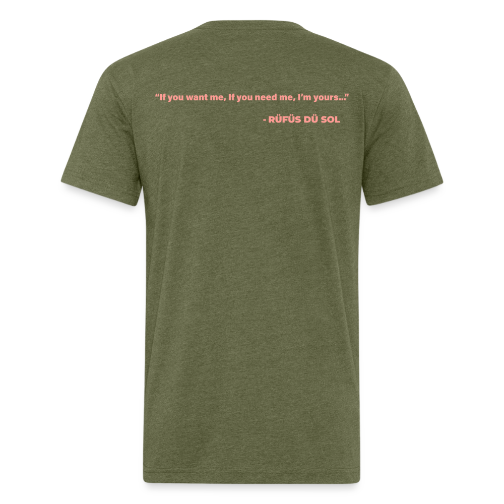 Rufus D 1 Fitted Cotton/Poly T-Shirt by Next Level - heather military green