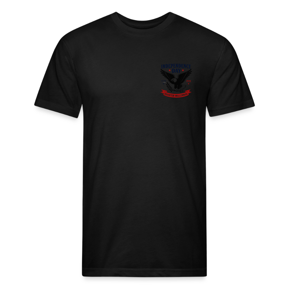 250 Year America Fitted Cotton/Poly T-Shirt by Next Level - black