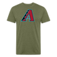 D Baks Front & Back Cotton/Poly T-Shirt by Next Level - heather military green