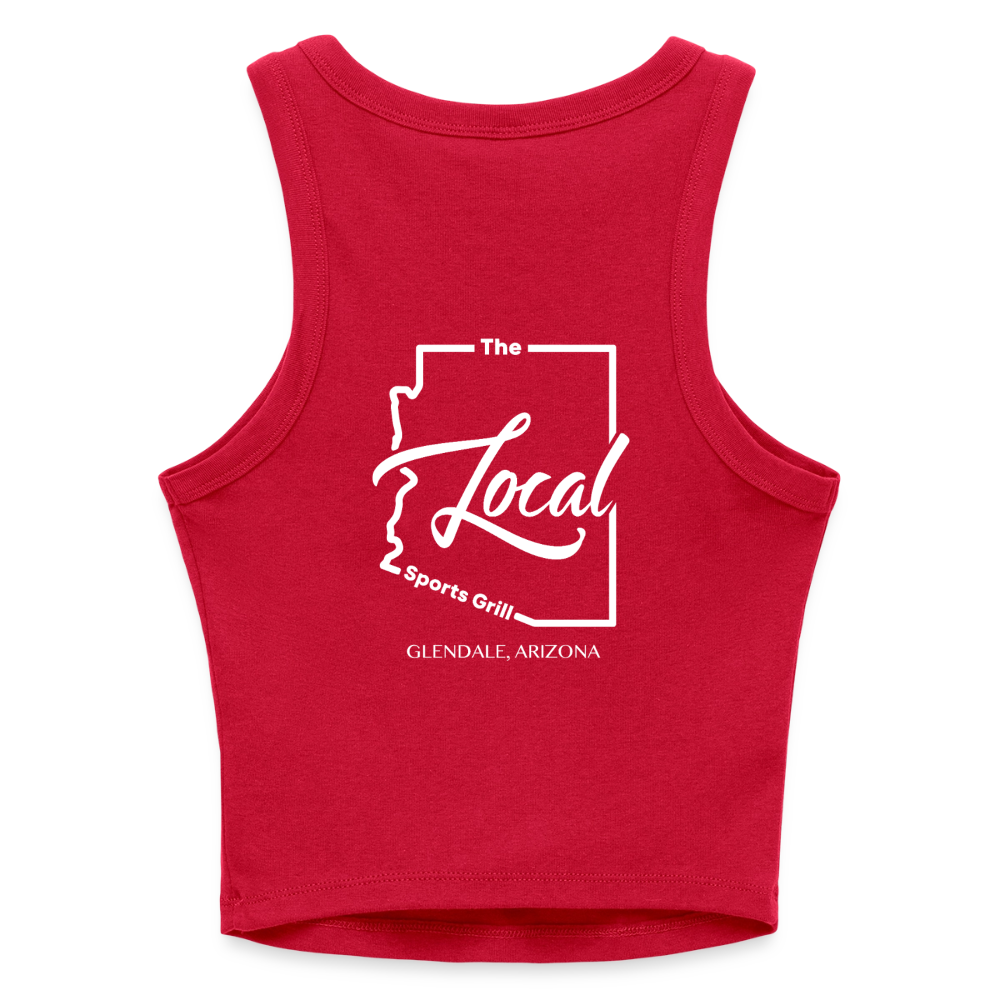 The Local - Slim Fit Rib Women's Tank Top - red