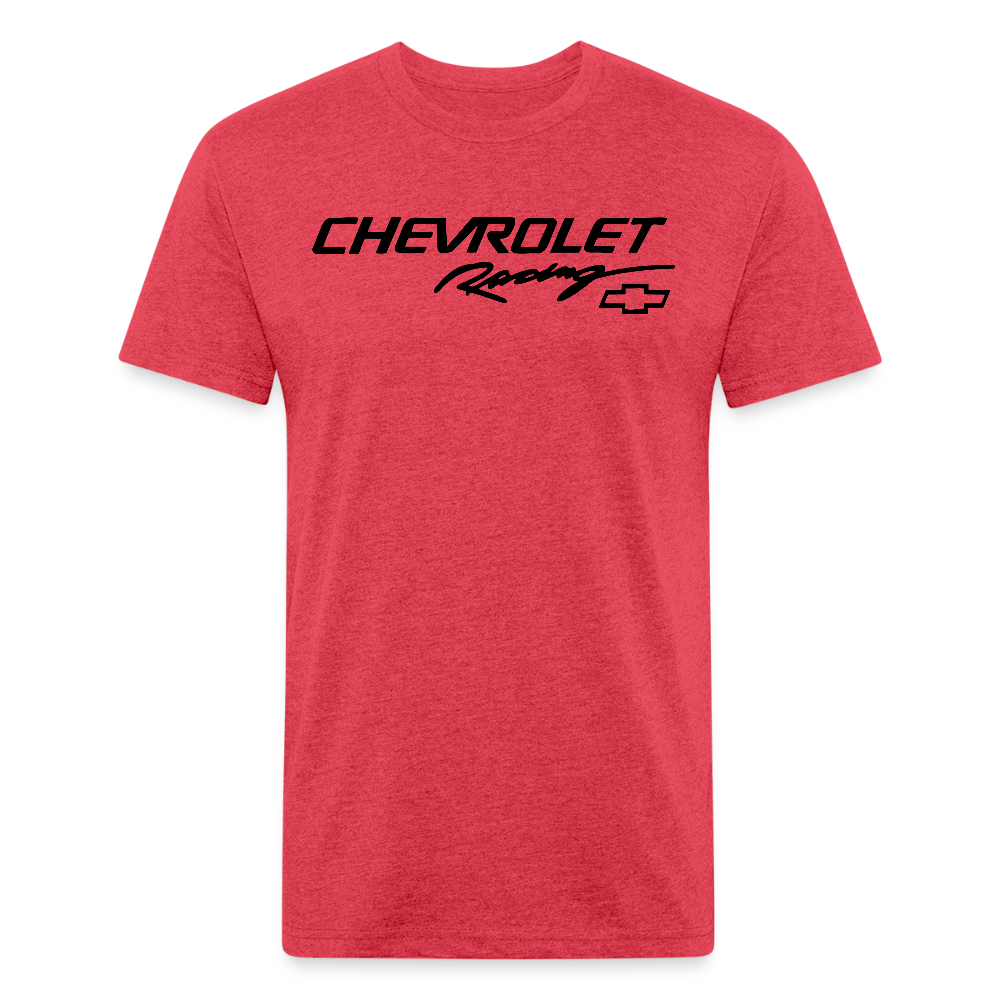 Chevy Racing Fitted Cotton/Poly T-Shirt by Next Level - heather red
