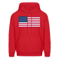 American Flag Color Men's Hoodie - red