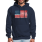 American Flag Color / Multi Men's Hoodie - navy