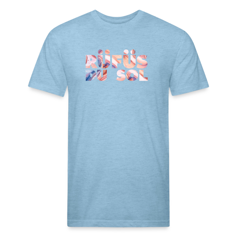 Rufus D 1 Fitted Cotton/Poly T-Shirt by Next Level - heather blue