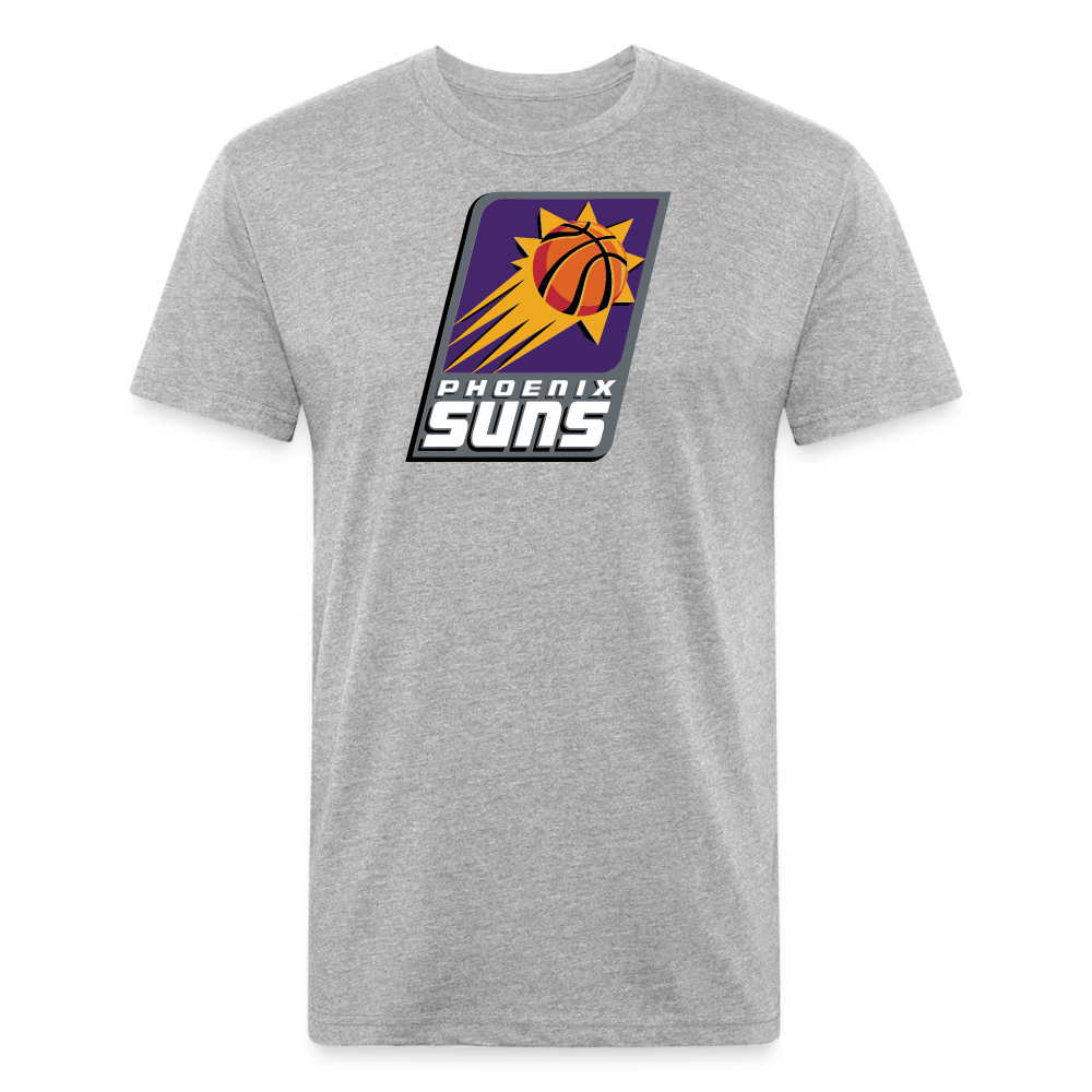 Phx Suns Slant Cotton/Poly T-Shirt by Next Level - heather gray