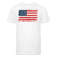 American Flag Distressed Cotton/Poly T-Shirt by Next Level - white