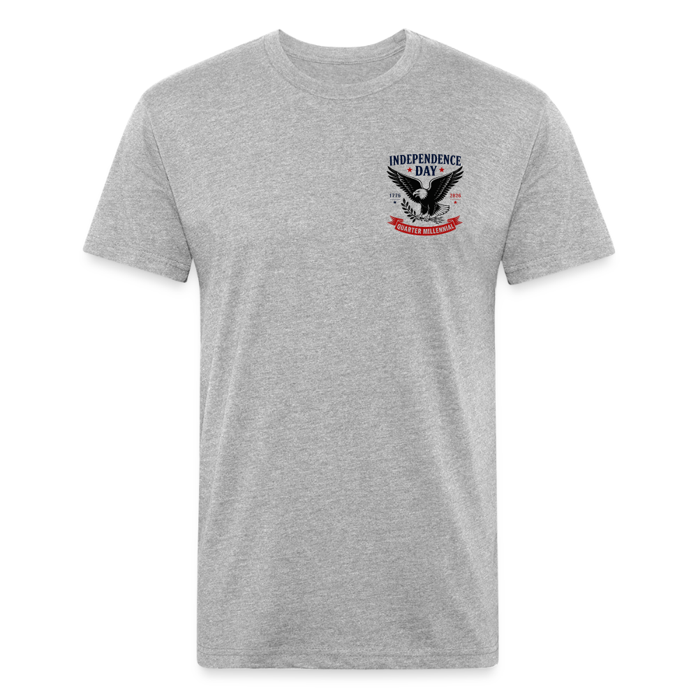 250 Year America Fitted Cotton/Poly T-Shirt by Next Level - heather gray