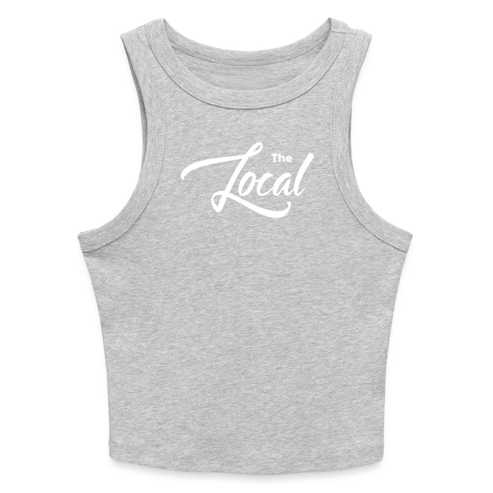 The Local - Slim Fit Rib Women's Tank Top - heather gray