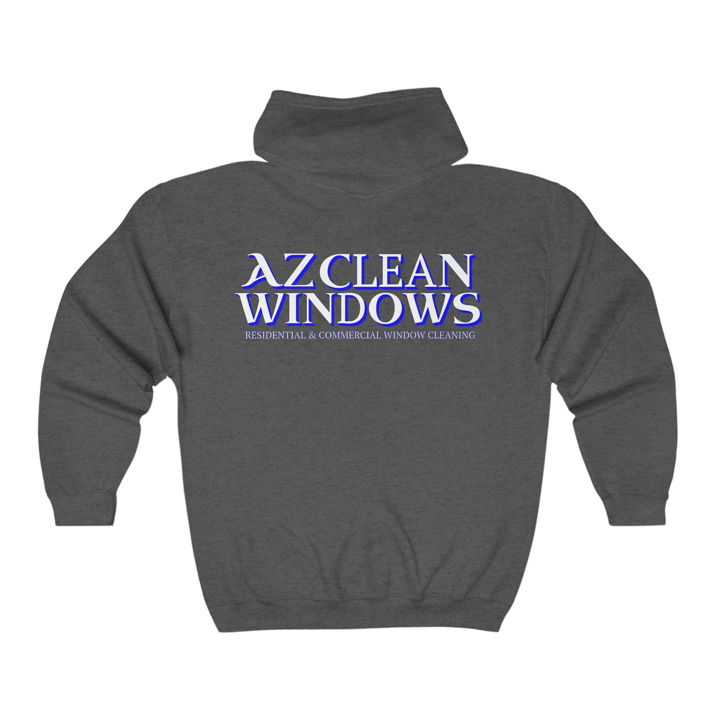 Az Clean R Blue Full Zip Hooded Sweatshirt