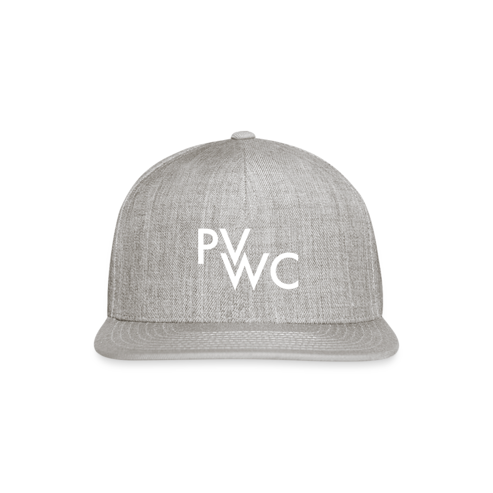 PVWC Snapback Baseball Cap Wht - heather gray