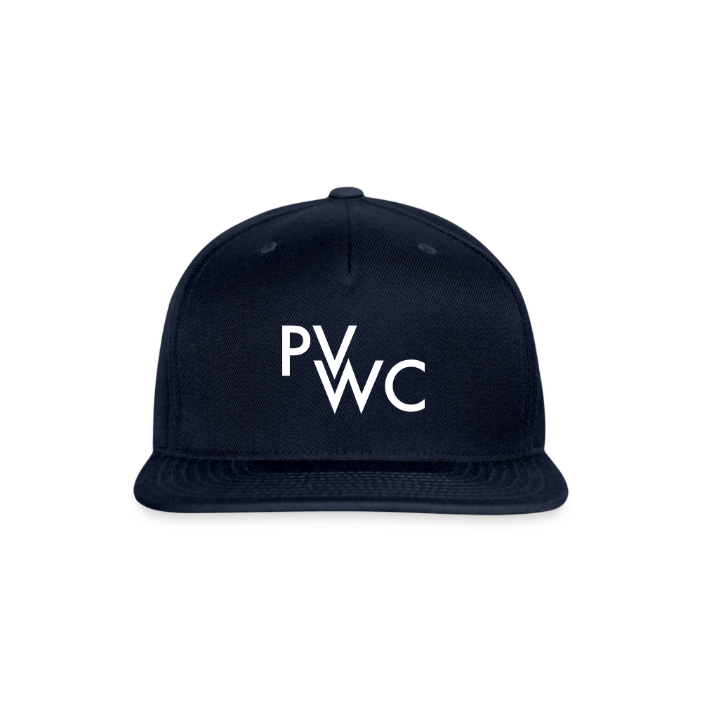 PVWC Snapback Baseball Cap Wht - navy