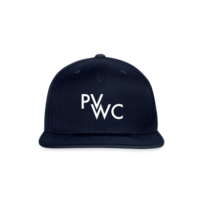 PVWC Snapback Baseball Cap Wht - navy