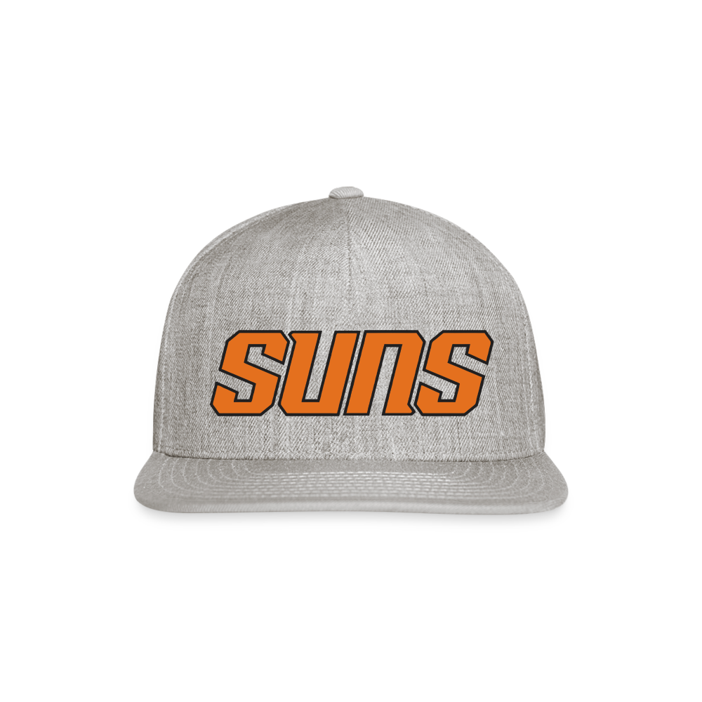 Sunns Snapback Baseball Cap - heather gray