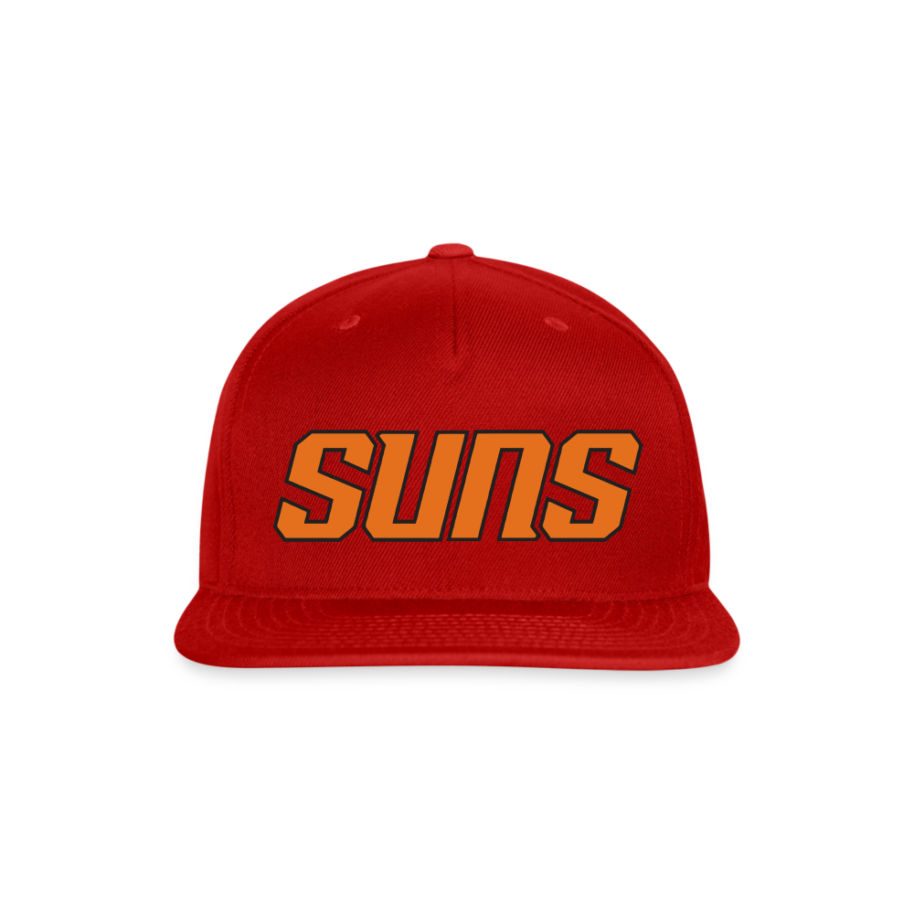 Sunns Snapback Baseball Cap - red