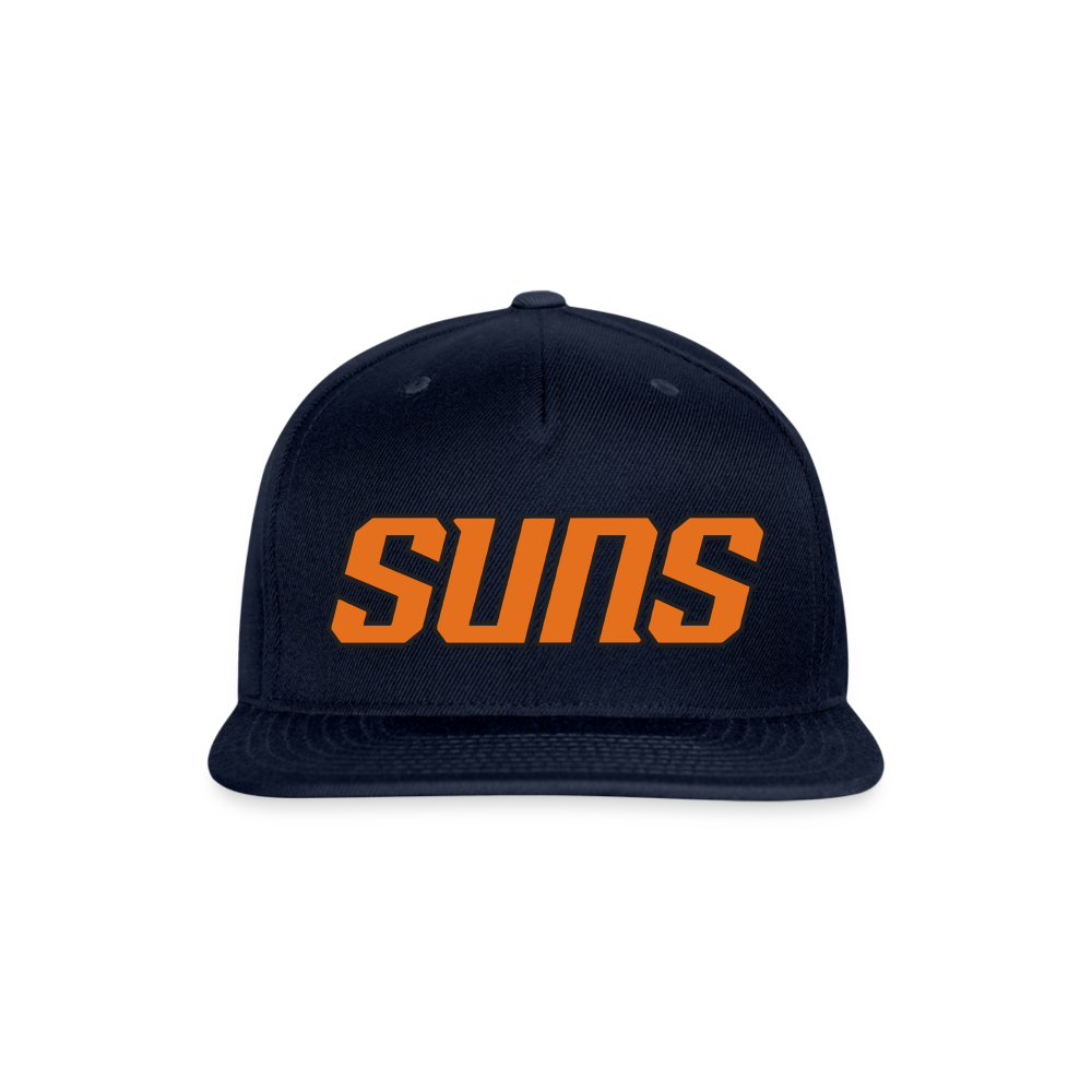 Sunns Snapback Baseball Cap - navy