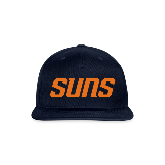 Sunns Snapback Baseball Cap - navy