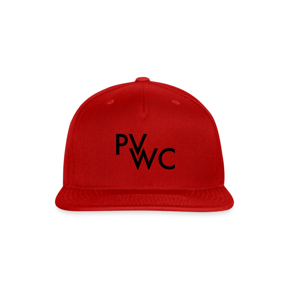 PVWC Snapback Baseball Cap BLK - red