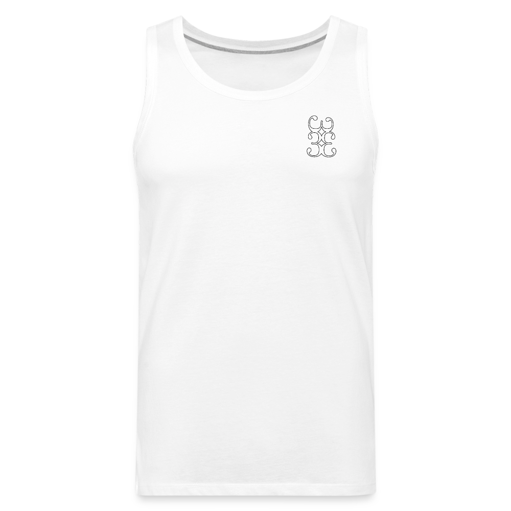 333 Script Men’s Premium Tank - white