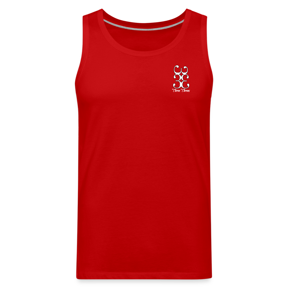 333 Script Men’s Premium Tank - red
