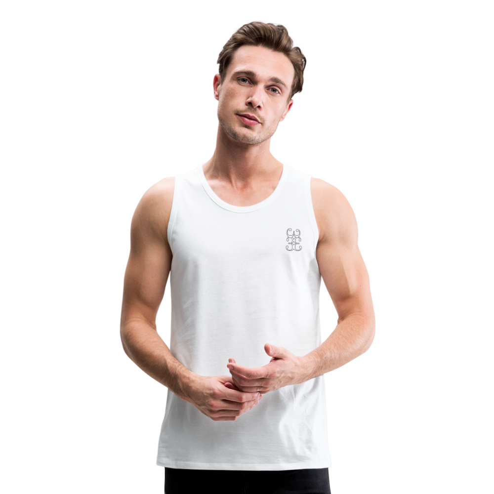 333 Script Men’s Premium Tank** - white