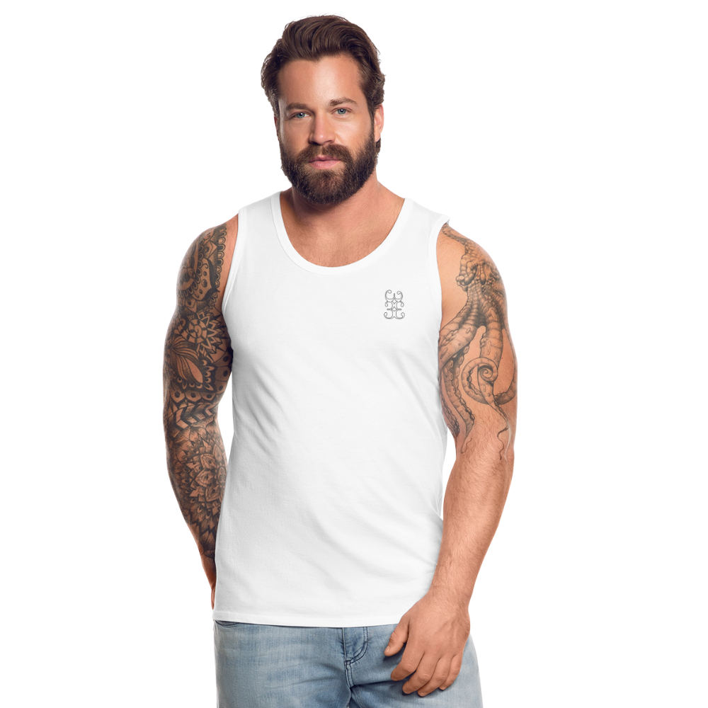 333 Script Men’s Premium Tank** - white