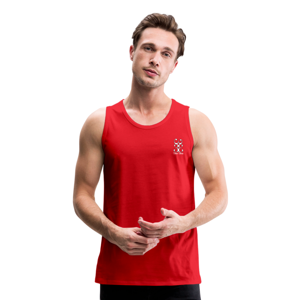 333 Script Men’s Premium Tank** - red