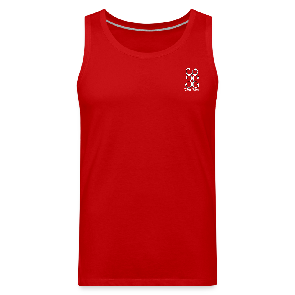 333 Script Men’s Premium Tank** - red