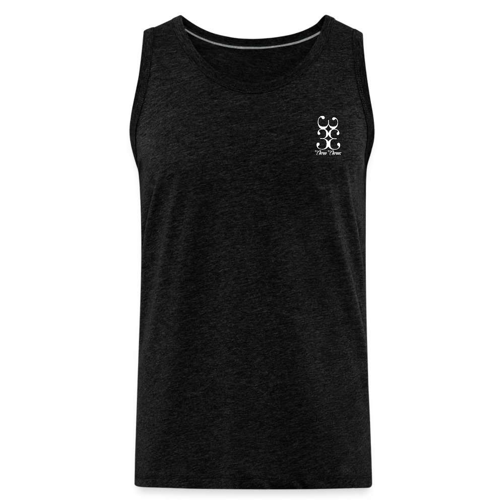 333 Script Men’s Premium Tank** - charcoal grey