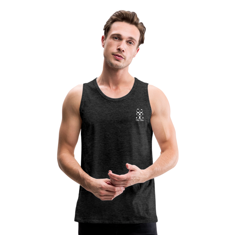 333 Script Men’s Premium Tank** - charcoal grey