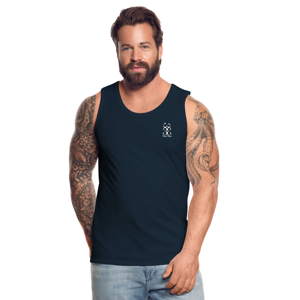 333 Script Men’s Premium Tank** - deep navy